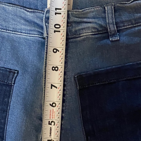French Connection Rony 70's flare jeans in two tone colour block denim. Sz 6 - Picture 15 of 16
